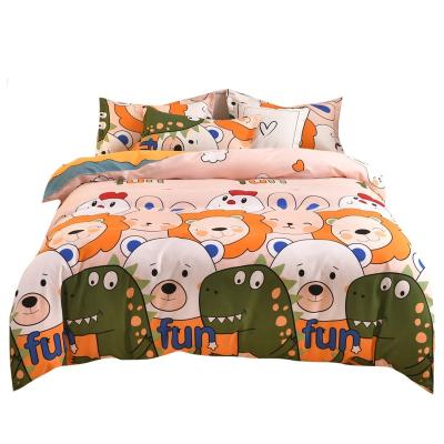 China High Quality New Design Anti-pilling Cartoon Bedspread Set New Designed Kids Bedding Set Cotton Cartoon for sale