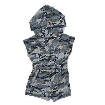 China 2023 Mix Children's Clothing Boys and Girls Fashion Casual Hooded Sleeveless Drawstring Kids Overalls Camouflage Clothing for sale