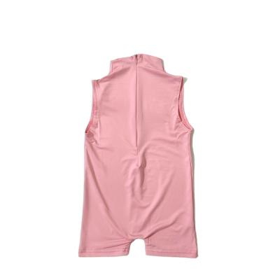 China Other 2023 summer kids clothes short sleeve simple one-piece kids short outfit cute little girls overalls for sale