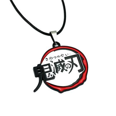 China Hot Fashionable Anime Demon Slayer Kimetsu No Yaiba Necklace Kamado Tanjirou Nezuko Rope Chain Choker Jewelry Charm Gifts Pendant Necklaces for sale