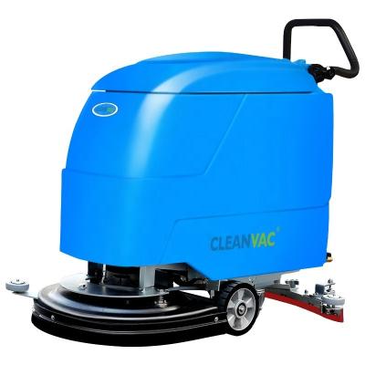 China Hotels CLEANVAC Walk Behind Electric Battery Operated Cleaning Machine Floor Scrubber for sale