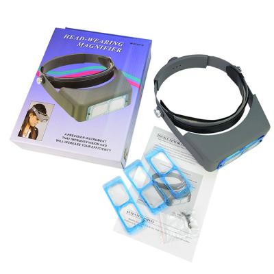 China Hands Free Industrial Helmet Magnifier For Dentists Binocular Portable Magnifier MG81007-B for sale