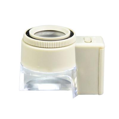 China HD 8X Lens +ABS Acrylic Shell MG13100-2 Mini Pocket Measuring Led Illuminated Cylinder Magnifier Magnifier for sale