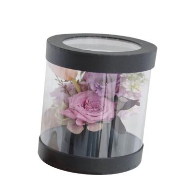 China Customized Recyclable Cylindrical Pink Hollow Flower Paper Packaging Gift Box With Different Styles for sale