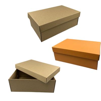 China Customized Wholesale Solid Color Recyclable With Lid Luxury Paper Packaging Shoe Box for sale