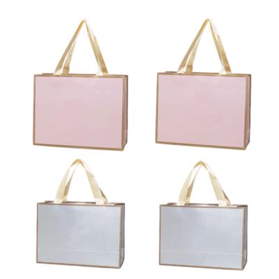 China Recyclable Factory Selling Small Jewelry Packaging Bags Boutique Square Paper Shopping Bag for sale