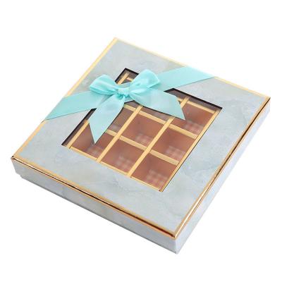 China Recyclable Wholesale Luxury Custom Printed Truffle / Sweet Packaging / Chocolate Boxes With Ribbon for sale