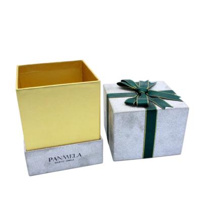 China Factory Price Recyclable Custom Luxury Gift Paper Tea Candle Packaging Box Gift Box With Lid Printing Custom Logo for sale