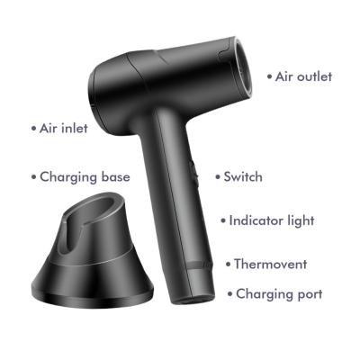 China Household Travel Portable Battery Rechargeable Wireless Cordless Hair Dryer for sale