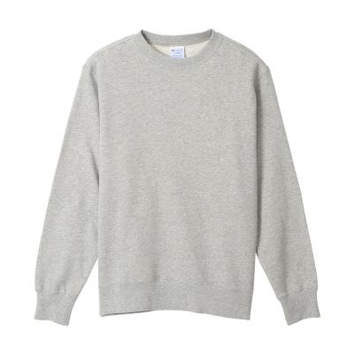 China Anti-wrinkle custom high quality 100% cotton gray sweatshirts without hood for women for sale