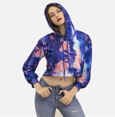 China Anti-wrinkle 100% polyester sablimation print hoodie all over print hoodies for women for sale