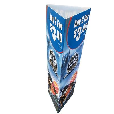 China Full color printing yard sign triangle bent corflute signs, durable coroplast signs, outdoor use plastic signs for sale