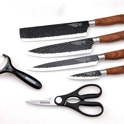 China Sustainable Hot Sale 6 Pcs Cooking Accessories Kitchen Knife Stainless Steel Kitchen Knife Set for sale