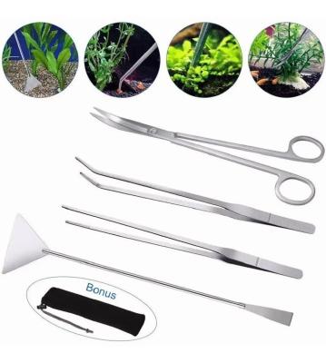 China 5pcs Viable Aquarium Cleaning Tools Algae Scraping Brushes Plant Fork Aquarium Cleaning Kit for sale