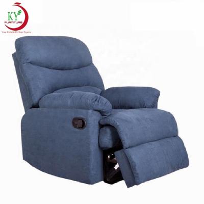 China (Size) Modern JKY Adjustable Furniture Relax Manual Fabric Recliner Chair With Handle For Living Room for sale