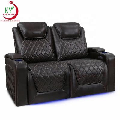 China (Size)JKY Furniture Living Room Sofas Adjustable Home Theater Seating Recliner Sofa With Cup Holders And Arm Storages for sale