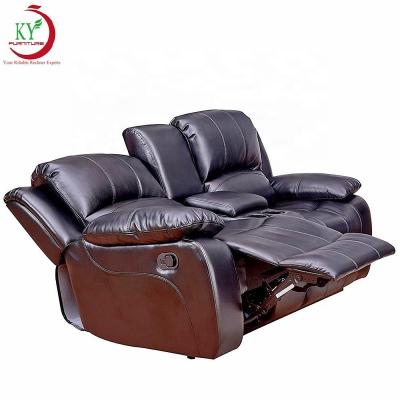 China (Size) JKY Furniture Adjustable Living Room Leather 3 Piece Leather Recliner Sofa Sectional Couch Set Reclining for sale