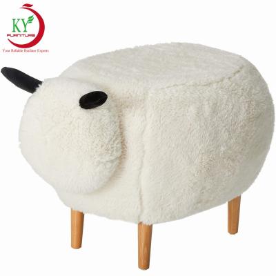 China JKY Modern Popular Cute Animal Kids Adjustable Furniture Ottoman Cartoon Wooden Toy (Size) Stool For Kids Chair for sale