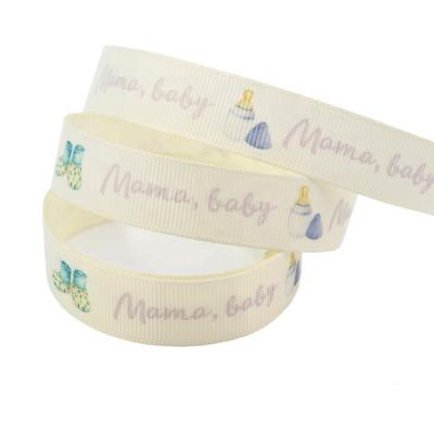 China Hot selling high tenacity luxury grosgrain ribbon printing light color animal ribbon for decorating gifts for sale