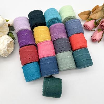 China 3.8CM 4CM Sustainable Cotton Double Sided Ribbon For Wedding Decoration for sale