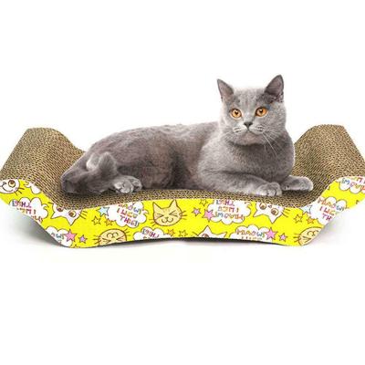 China Sustainable Durable Cat Scratch Board Catnip Cardboard Cat Scratch Corrugated Board Cat Scratch Board for sale