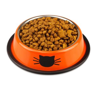 China Hot Sale Viable Color Pet Feeder Stainless Steel Cat Bowl Round High Quality Bowl Pet for sale