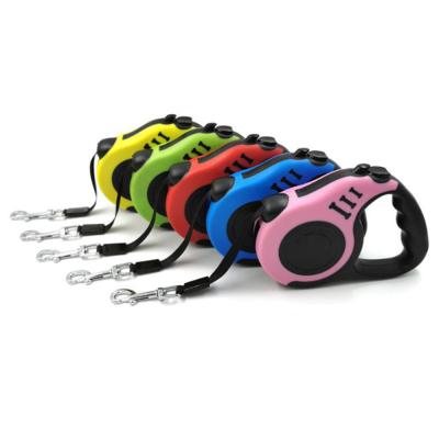 China Automatic Retractable Lights Dog Leash And Pet Suitable Leash Set Harness Collar Outdoor Dog Collar for sale