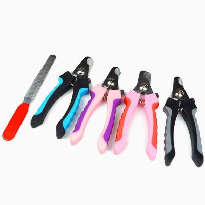 China Viable Professional Dog Pet Nail Clipper Cutter Scissors Set Stainless Steel Haustier Nagelknipser Grooming Clippers For Sale for sale