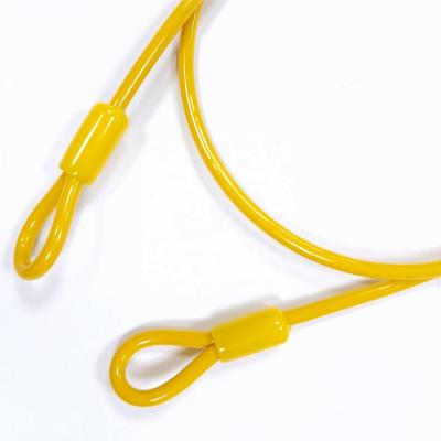 China SS304 Manufacturer Steel Rope PVC 5mm Thickness Wire Safety Wear-Resisting Cable Assembly With Looped Ends For Stage Light Hard Guard Safety for sale