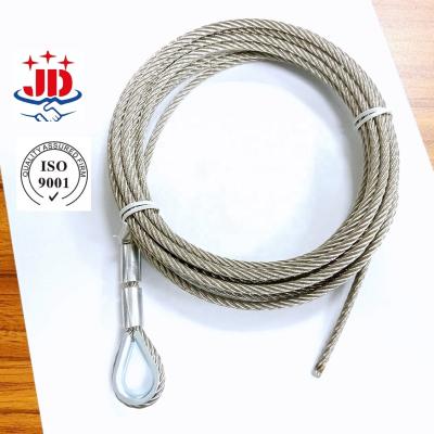 China Custom High Strength Rope Stainless Steel Rope Chain Throws 10mm 15m Stainless Steel Wire Rope Wire Rope With Double Dice for sale