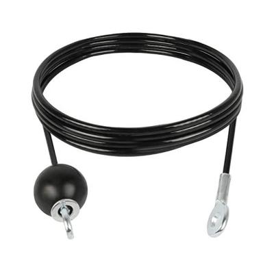 China Good Tension And Durability Fitness Equipment Accessories Gym Pulley Cable Black Fitness Wire Rope for sale