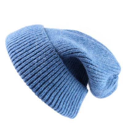 China Factory latest design winter fashion thick soild mohair colorful thick beanie hats JOINT material for sale