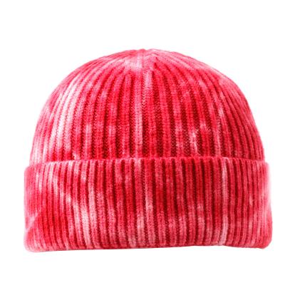 China JOINT Factory Design Winter Pattern Fashion Selling Knitting Colorful Hat Best Selling Tie Dyed Beanie Warm Hat for sale