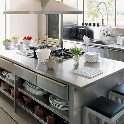 China Modern stainless kitchen cabinets for sale