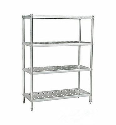 China Corrosion Protection Flat Assembled Stainless Steel Four Layer Kitchen Storage Shelf Rack for sale