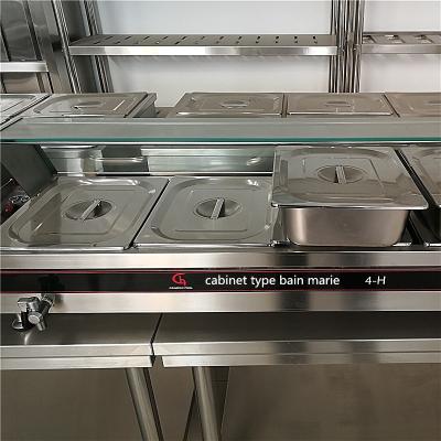 China With Glass Restaurant Stainless Steel Food Warmer Display Counter for sale