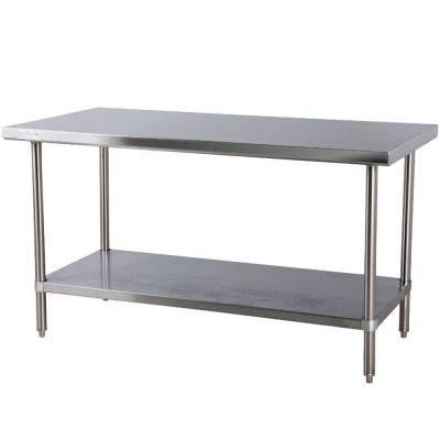 China Commercial kitchen stainless steel table with under kitchen stainless table shelf industrial table for sale