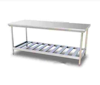 China JSWT-17 easy to clean assemble worktable stainless steel steel work table with under shelf for sale for sale