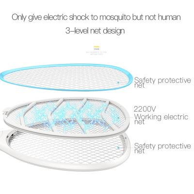 China Viable Amazon YAGE Fly Killer Electronic Mosquito Swatter Rechargeable Fly Killer Machine For Indoor for sale