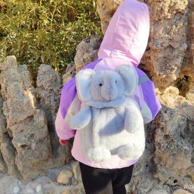 China Cute Stuffed Animal Bag Anime Cartoon Style Dog Plush Backpack For Kids for sale