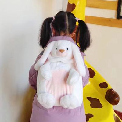 China Cute Kindergarten Girls Animal Style Cartoon School Bag Soft Plush Children Backpack for sale