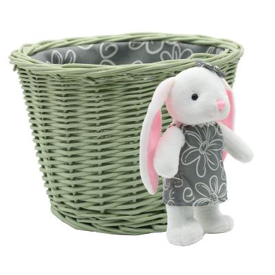 China Viable Manufacturer Round Small Flower Willow Storage Gift Baskets from China for sale