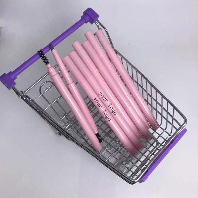 China Wholesale Cosmetics Waterproof 2 in 1 Natural Vegan Private Label Waterproof Eyebrow Pencil Pink for sale