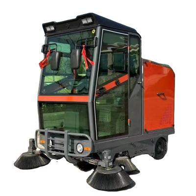 China Electric pollution-free electric outdoor street floor sweeper  Closed  Ride-on Industrial road cleaning machine for sale