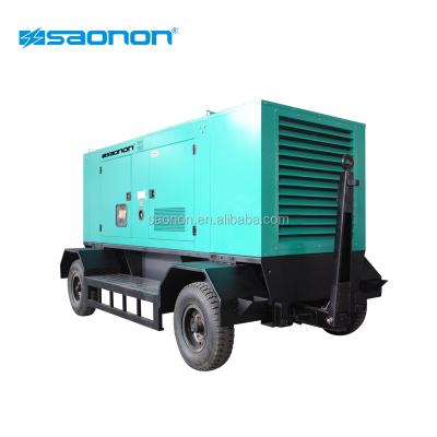 China Stamford Alternator 350kva Trailer Generator With Wheels And 5.0T Canopy for sale