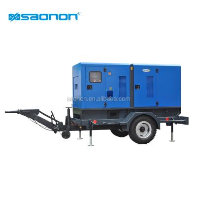 China Enclosed Type Mobile Trailer 160kva Diesel Generator 3.5T for sale