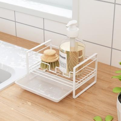 China Sustainable Wholesale Standing Sponge Drain Rack With Water Tray for sale