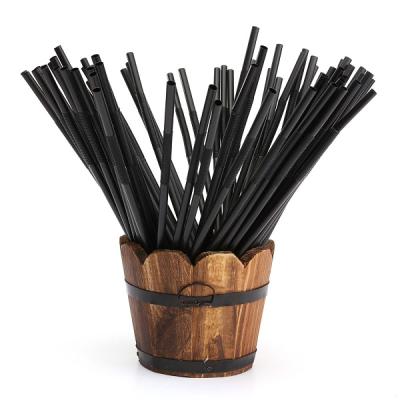 China Disposable Black Flexible Multiple Shape Printed Straw To Make Logo On The Straw Directly for sale