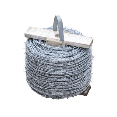 China Protective Performance Hot-dipped Galvanized Iron Wire PVC Coated Iron Wire Double Twist Barbed Wire In Blue Green Color for sale