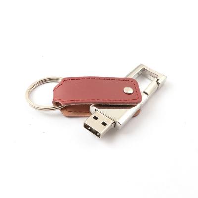 Κίνα Customizable Logo Print / Embossing Leather Memory Stick With 10mb/S Writing Speed προς πώληση